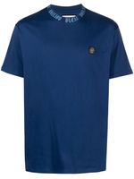 Philipp Plein t-shirt à plaque logo - Bleu Philipp Plein t-shirt à plaque logo - Bleu