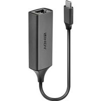 Lindy 43299 kabeladapter/verloopstukje USB C RJ-45 Zilver