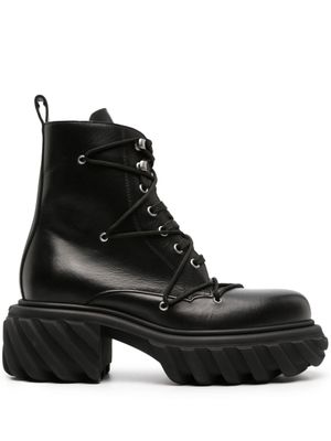 Off-White bottines Tractor Motor en cuir - Noir