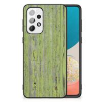 Samsung Galaxy A73 Houten Print Telefoonhoesje Green Wood