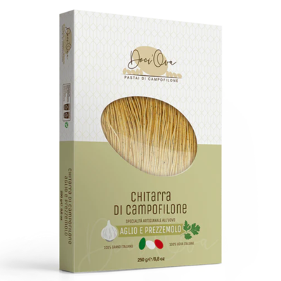 Chitarra, knoflook en peterselie