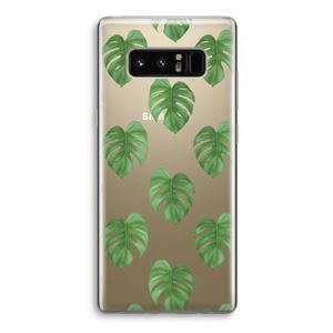 Monstera leaves: Samsung Galaxy Note 8 Transparant Hoesje