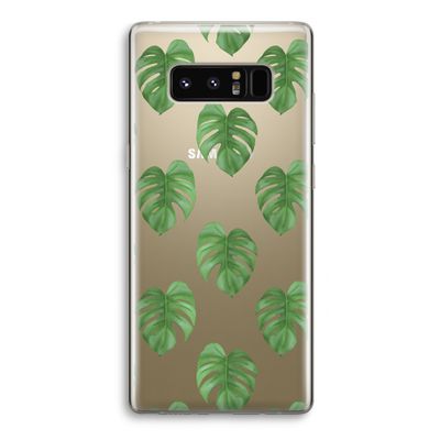 Monstera leaves: Samsung Galaxy Note 8 Transparant Hoesje