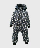 Waterproof Softshell Overall Comfy Smiley Sharks Jumpsuit - thumbnail