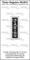 Crealies • texto negativo jarig (verticaal)