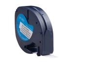 Huismerk Label tape voor Dymo 91201 | 12 mm x 4 m | S0721610 - Zwart op Wit - 1 stuk
