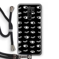 Eye pattern #3: Xiaomi Redmi 9 Transparant Hoesje met koord