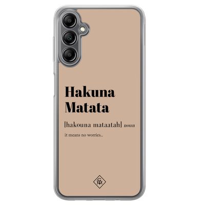Samsung Galaxy A14 hybride hoesje - Hakuna matata
