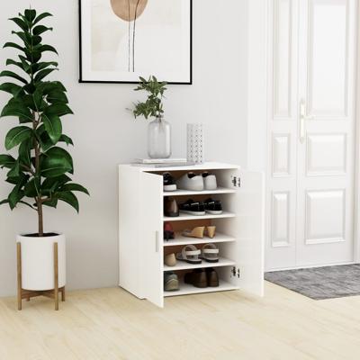 Schoenenkast 60x35x70 cm bewerkt hout wit