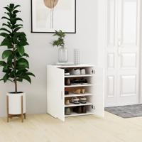 Schoenenkast 60x35x70 cm bewerkt hout wit - thumbnail