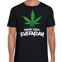 Smoke weed everyday / drugs fun t-shirt zwart voor heren