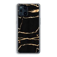 Gouden marmer: Oppo Find X3 Transparant Hoesje