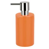 Luxe zeeppompje/dispenser Sienna - glans oranje - porselein - 16 x 7 cm - 300 ml - thumbnail