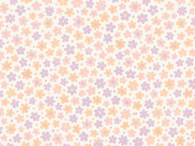 Kleine pastelkleurige bloemen behang kinderkamer