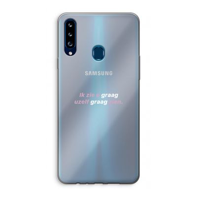 uzelf graag zien: Samsung Galaxy A20s Transparant Hoesje