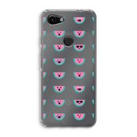 Smiley watermeloenprint: Google Pixel 3a Transparant Hoesje