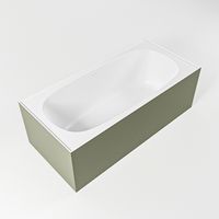 Vrijstaand bad Mondiaz Freeze | 180x85 cm | Solid surface | Ovaal | Army - Talc Vrijstaand bad Mondiaz Freeze | 180x85 cm | Solid surface | Ovaal | Army - Talc