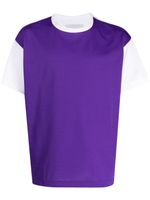 Fumito Ganryu t-shirt bicolore à empiècements contrastants - Violet