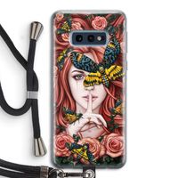 Lady Moth: Samsung Galaxy S10e Transparant Hoesje met koord