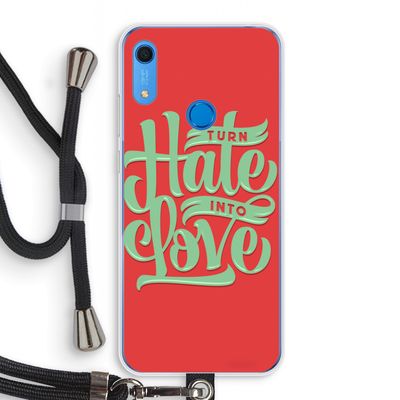 Turn hate into love: Huawei Y6s Transparant Hoesje met koord