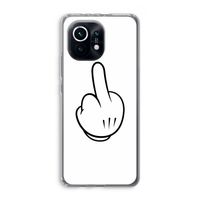 Middle finger white: Xiaomi Mi 11 Transparant Hoesje