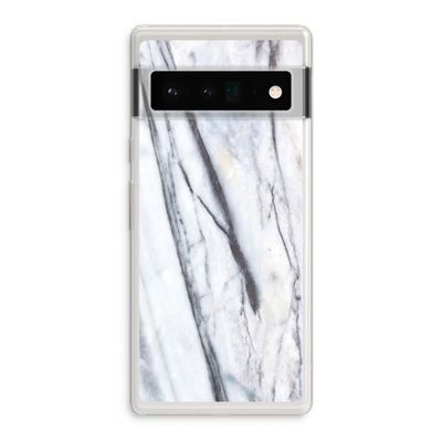 Gestreepte marmer: Google Pixel 6 Pro Transparant Hoesje