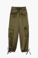 Satijnen lange broek - GREEN - L
