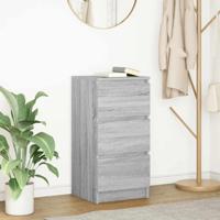 Dressoir 37,5x35x76 cm bewerkt hout grijs sonoma eikenkleurig