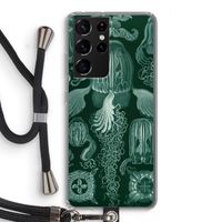 Haeckel Cubomedusae: Samsung Galaxy S21 Ultra Transparant Hoesje met koord