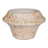 Daven Cream poly shell pot rond laag M
