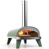 ZiiPa Pizza Oven Piana - Houtgestookt - met Thermometer - Eucalyptus - voor ø 30 cm pizza&apos;s - Roterende pizzasteen