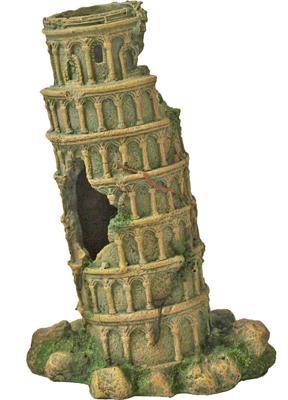 Polyresin ornament toren van Pisa groen 15x22 cm Gebr de Boon - Gebr de boon