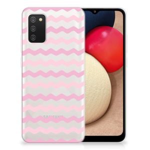 Samsung Galaxy A02s TPU bumper Waves Roze