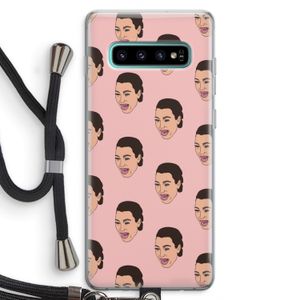 Ugly Cry Call: Samsung Galaxy S10 Plus Transparant Hoesje met koord