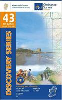 Topografische kaart - Wandelkaart 43 Discovery Dublin, Louth, Meath | Ordnance Survey Ireland