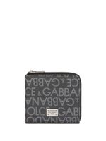 Dolce & Gabbana logo-plaque jacquard wallet - Noir - thumbnail