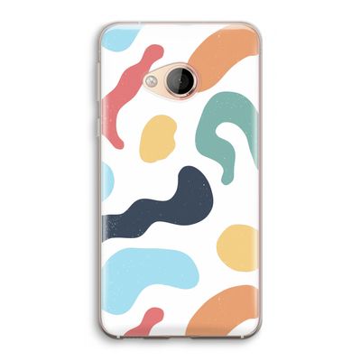 Memphis Shapes Blue: HTC U Play Transparant Hoesje