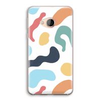 Memphis Shapes Blue: HTC U Play Transparant Hoesje