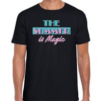 Toppers verkleed T-shirt heren - The summer is Magic - zwart - Miami Vice - Tropische feestkleding