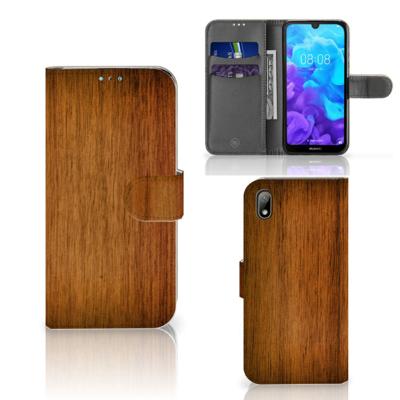 Huawei Y5 (2019) | Book Style Case | Donker Hout