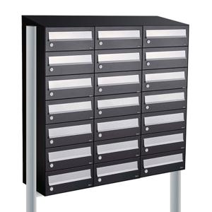 Allux Hive Set 3-Breed, 7-Hoog Met Dak Op Statief Zwart - 40030070_3x7ds