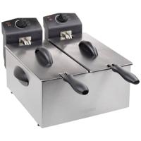 Tristar FR-6937 Friteuse met dubbele koudezone 6 l 2x 1800 W Zilver (mat)