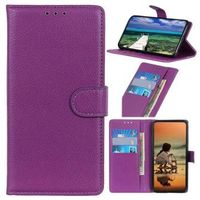 Nokia C2 2nd Edition Wallet Case met Magnetische Sluiting - Paars - thumbnail