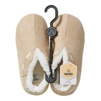 Spaanse sloffen/pantoffels - dames - beige - polyester - zachte voering