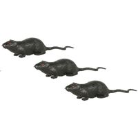 3x Grote plastic ratten 20 cm