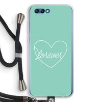 Forever heart pastel: Honor 10 Transparant Hoesje met koord