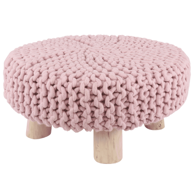 Kruk Caro Ø60 x 25 cm licht roze