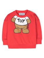 Moschino Kids sweat à logo Teddy Bear imprimé - Rouge - thumbnail