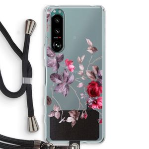 Mooie bloemen: Sony Xperia 5 III Transparant Hoesje met koord