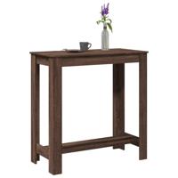 Bartafel 102x50x103,5 cm bewerkt hout bruin eikenkleurig - thumbnail